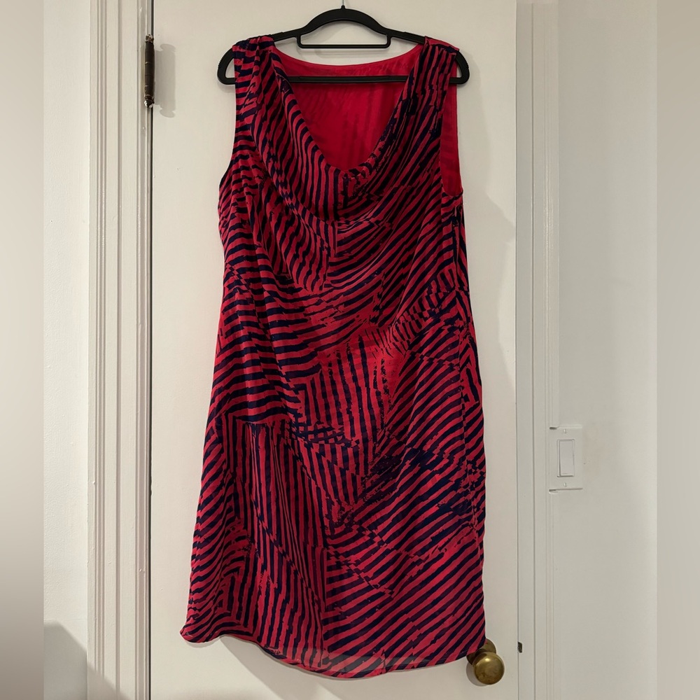 Vintage Mini Dress - silk - no size - fits like a size 12/14